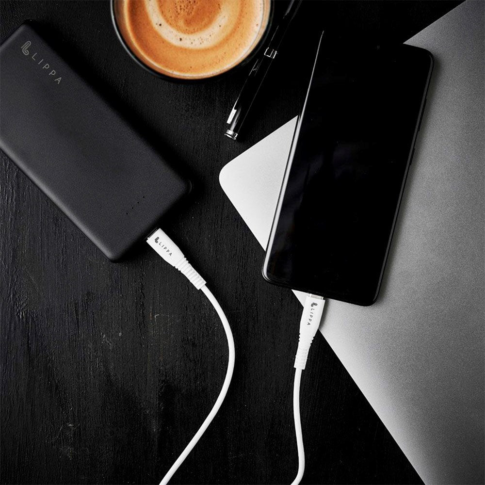 Lippa Kabel USB-C til USB-C 15W - 1m - Hvid