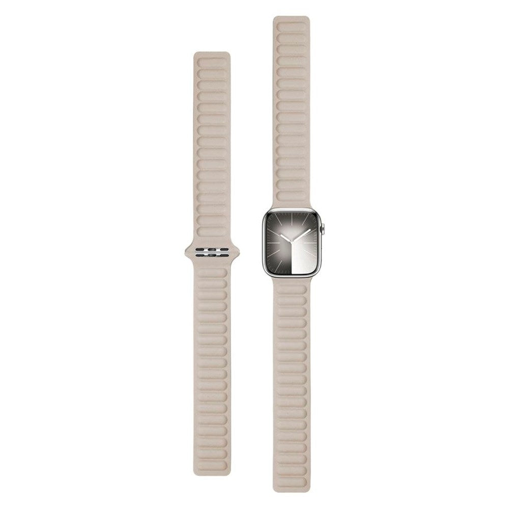 Lippa Apple Watch (38/40/SE/41/42 mm) magnetisk lærreim - beige