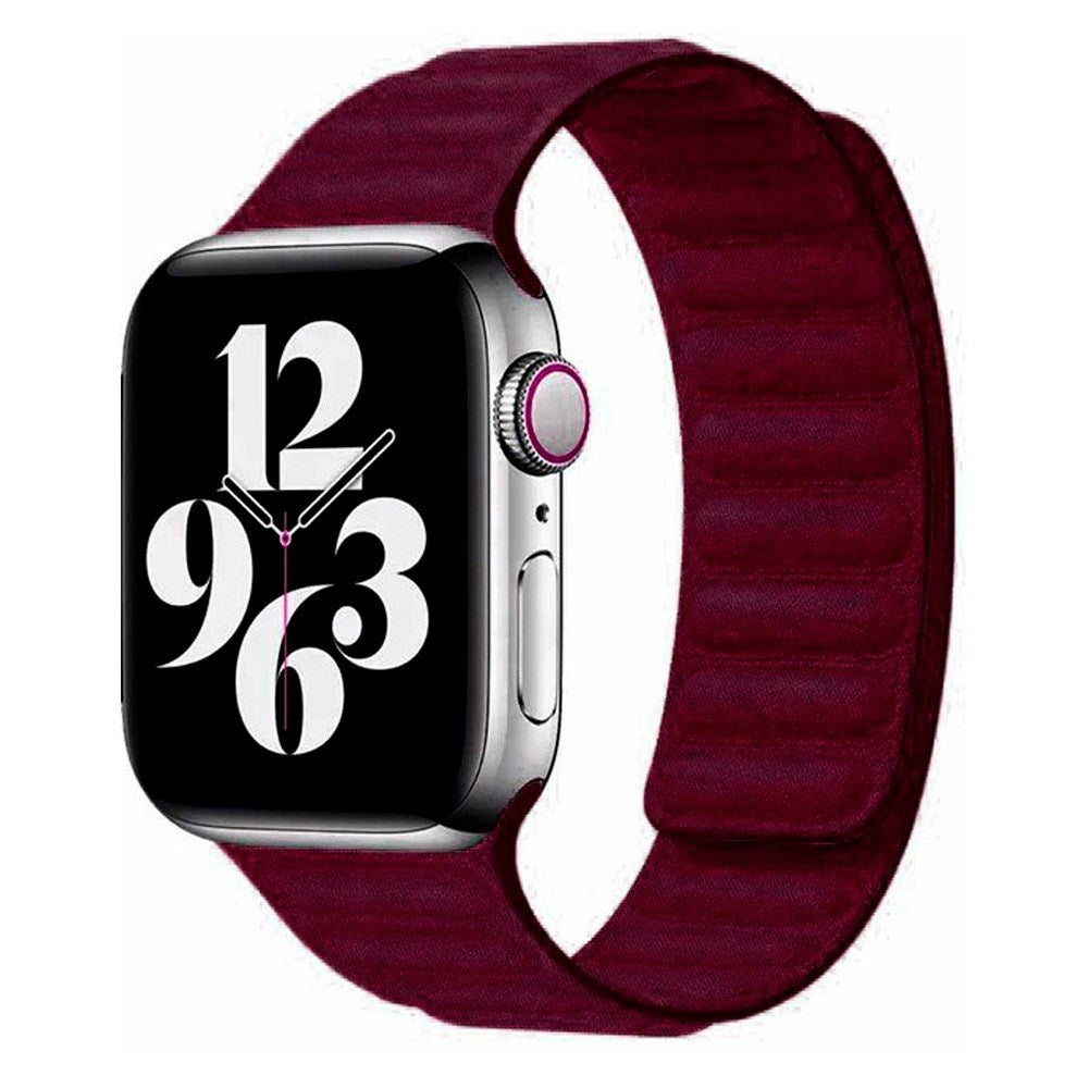 Apple Watch (38/40/SE/41/42 mm) Magnetisk Lippa finvevd stropp - Burgundy