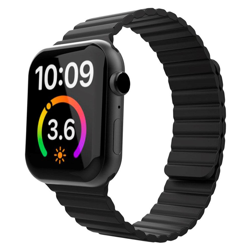 Lippa Apple Watch (38/40/SE/41/42mm) Magnetisk Silikone Rem - Sort