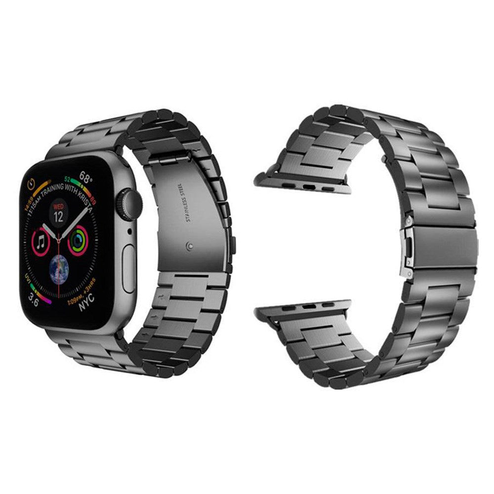 Lippa Apple Watch (38/40/SE/41/42 mm) stropp i rustfritt stål - svart