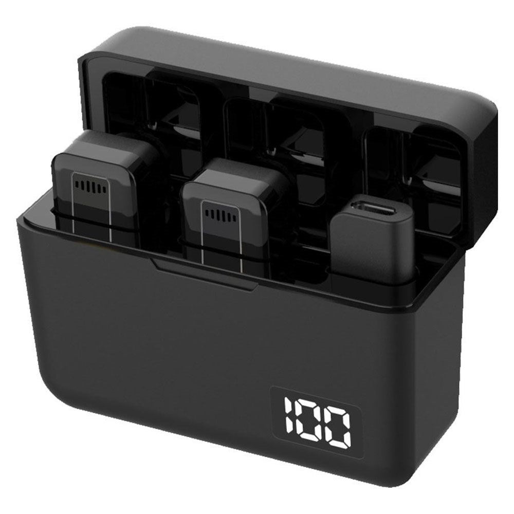 Lippa Trådløs Mikrofonsæt - Lightning Forbindelse - 2 stk. - Sort