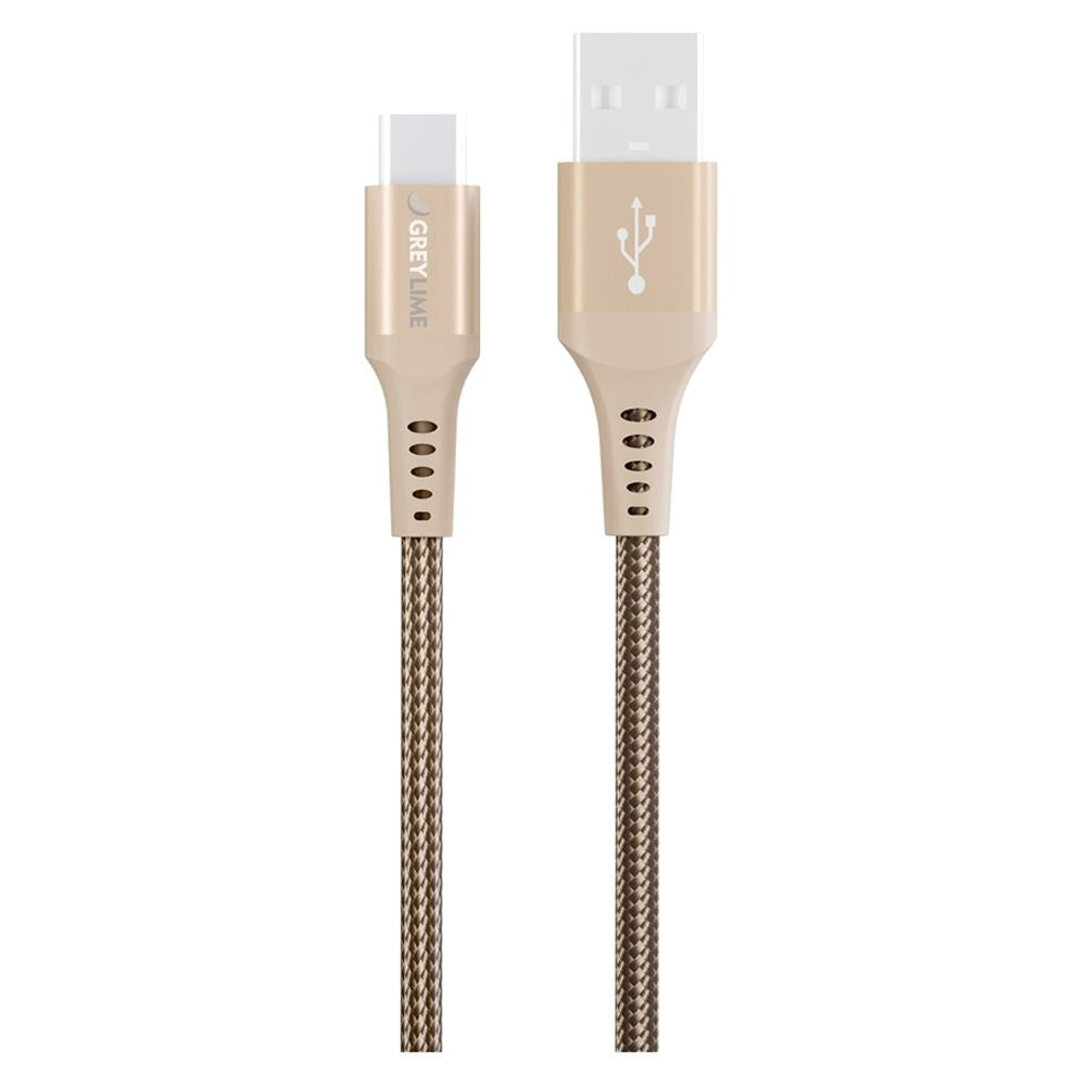 GreyLime 15W Braided USB-A til USB-C Kabel 50 centimeter - Beige