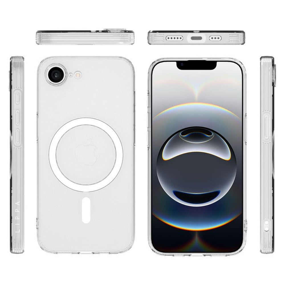 iPhone 17e / 16e Lippa Fleksibelt Plast Bagside Cover - MagSafe Kompatibel - Gennemsigtig