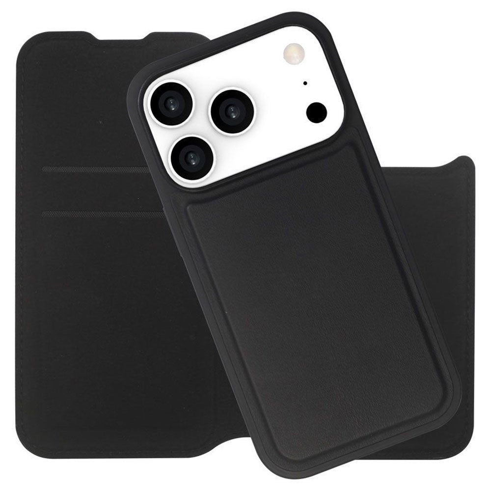 iPhone 17 Pro Lippa Kunstlæder Wallet Flip Cover - Sort