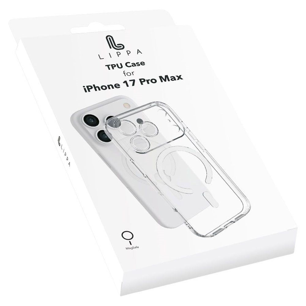 iPhone 17 Pro Max Lippa Fleksibelt Plast Bagside Cover - MagSafe Kompatibel - Gennemsigtig