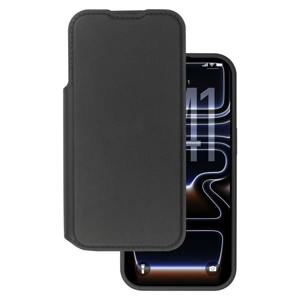 iPhone 17 Pro Max Lippa Kunstlæder Wallet Flip Cover - Sort