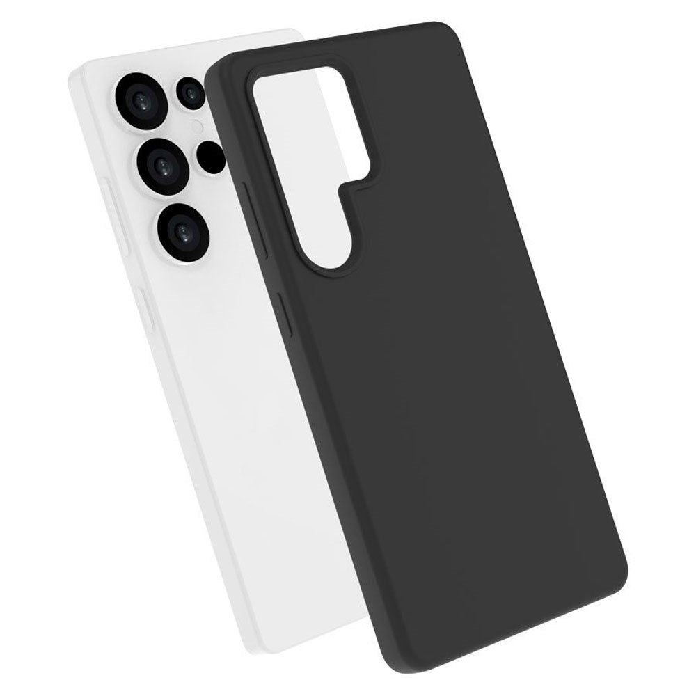 Samsung Galaxy S25 Ultra Lippa Silikone Bagside Cover - Sort