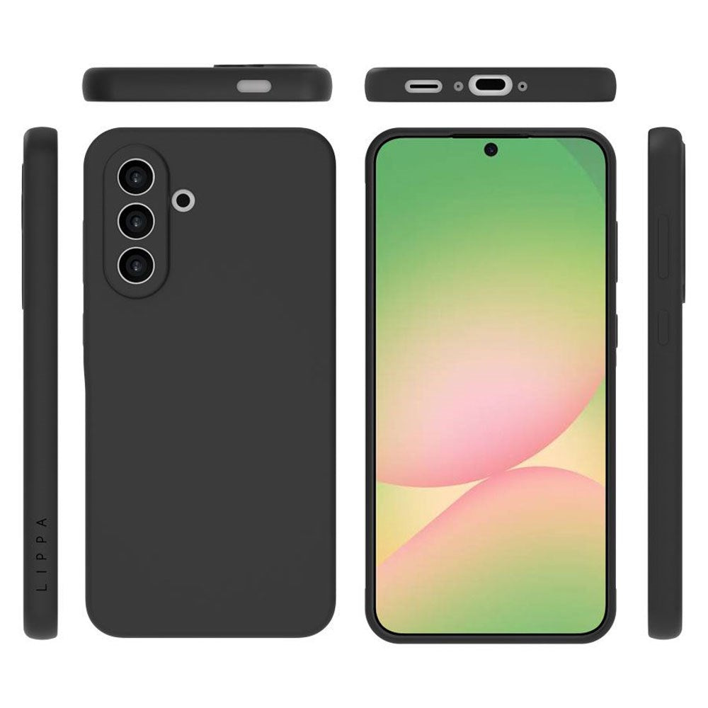 Samsung Galaxy A56 Lippa Silikone Bagside Cover - Sort