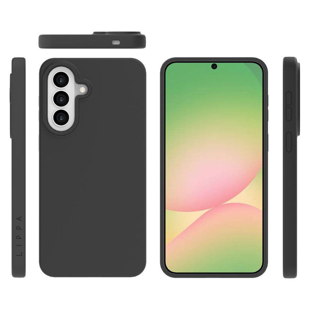 Samsung Galaxy A57 Lippa Silikone Bagside Cover - Sort