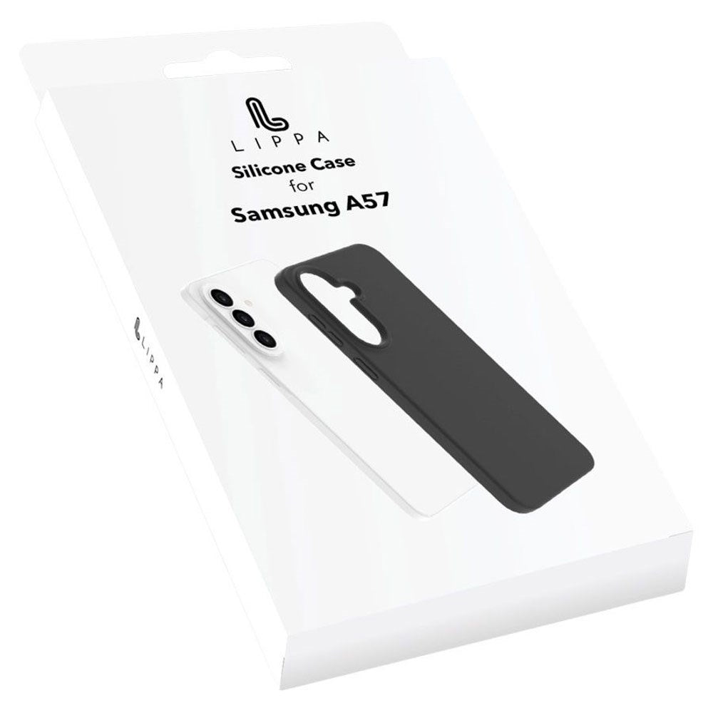 Samsung Galaxy A57 Lippa Silikone Bagside Cover - Sort
