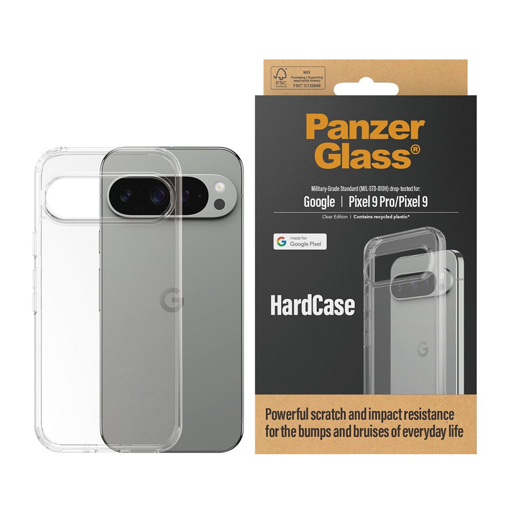 Google Pixel 9 / 9 Pro Bakdeksel PanzerGlass HardCase - Gjennomsiktig