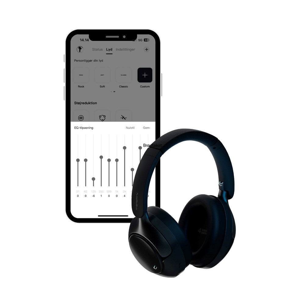 Wavell 4 Signature trådløse over-ear-hodesett - svart