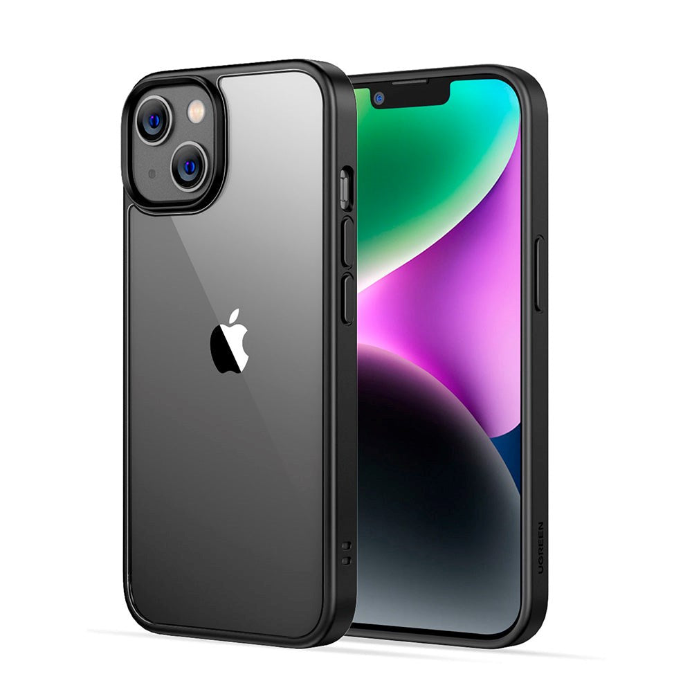 iPhone 14 Plus UGREEN Bakdeksel i herdet glass - Gjennomsiktig / Svart