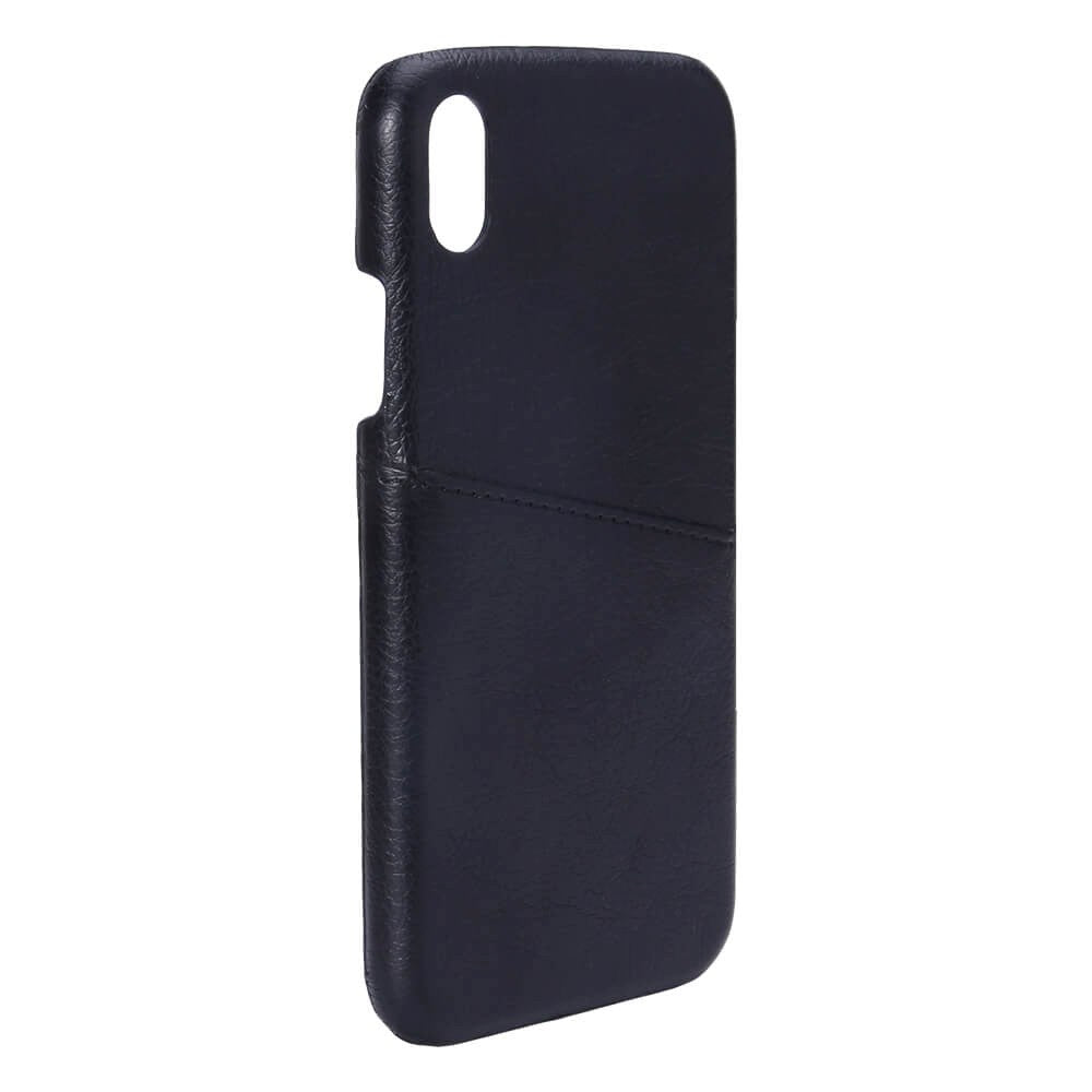 iPhone XR Onsala Kunstlæder Cover m. Lomme til Kort - Sort