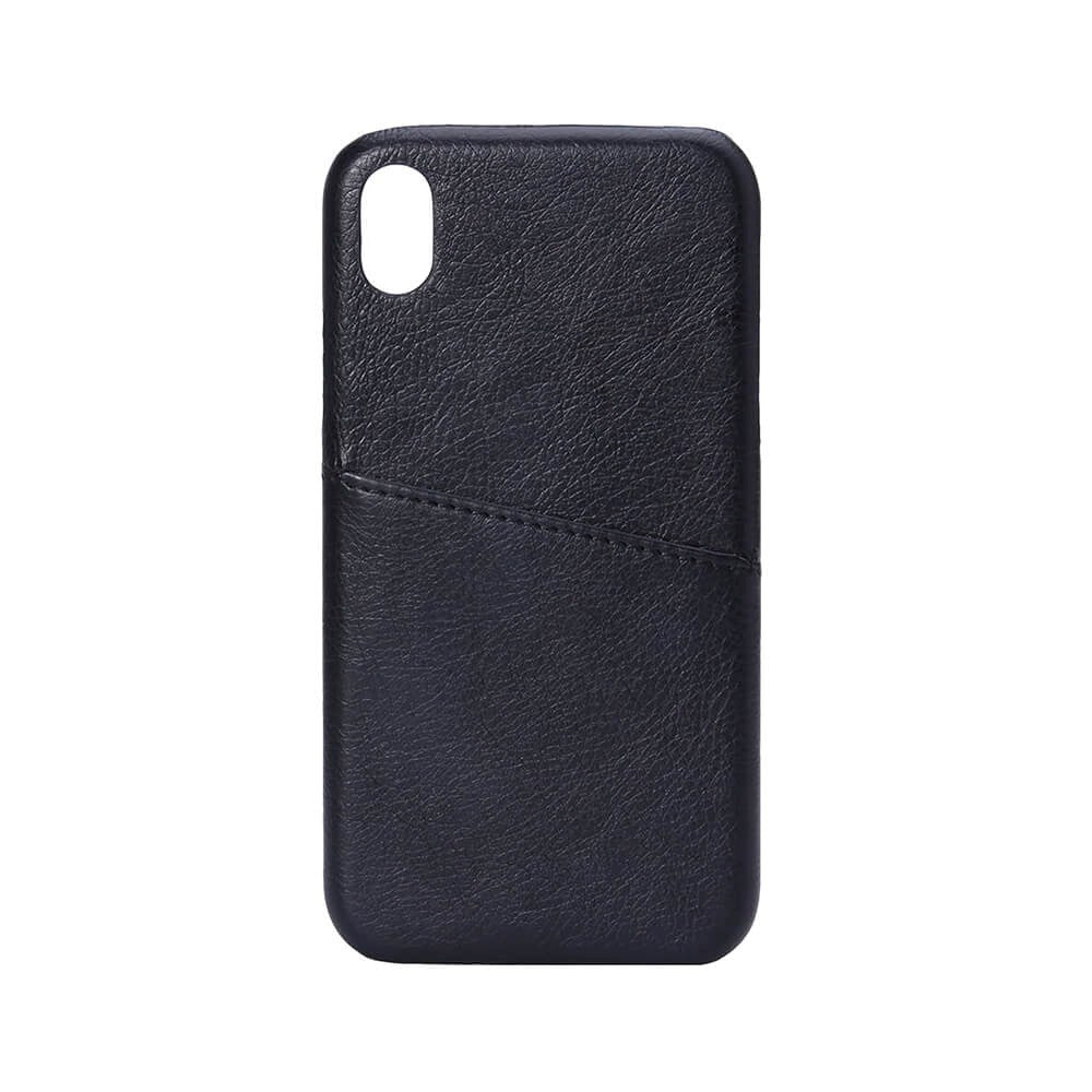 iPhone XR Onsala Kunstlæder Cover m. Lomme til Kort - Sort