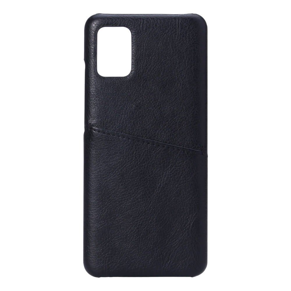 Samsung Galaxy A51 Onsala Kunstlæder Cover m. Lomme til Kort - Sort
