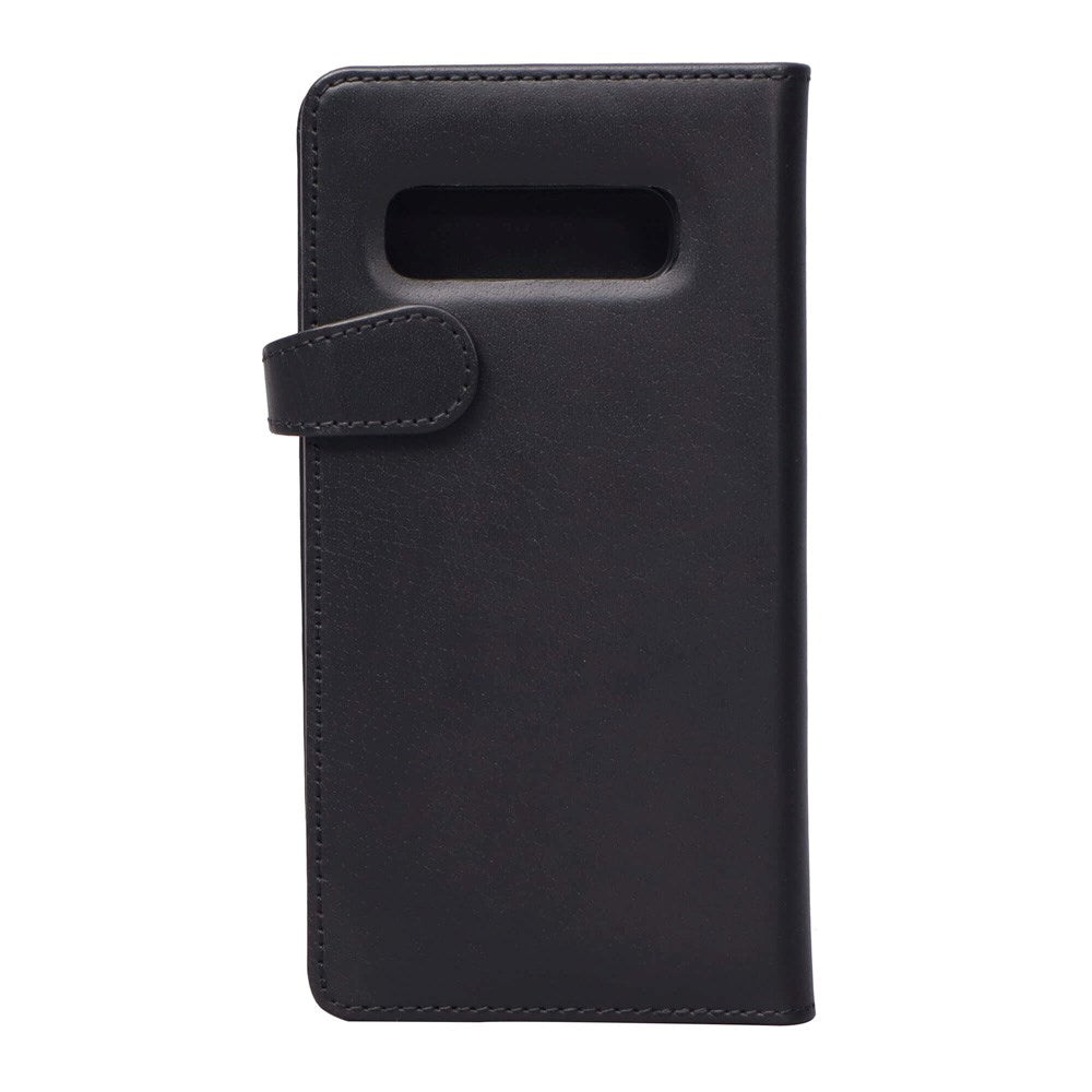 Buffalo - Samsung Galaxy S10+ (Plus) - 2-i-1 Ægte Læder Flip Cover - Sort