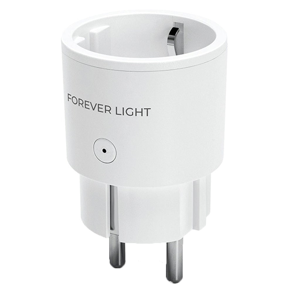 Tuya Smart stikkontakt m. Energimåler og Wifi - Hvit