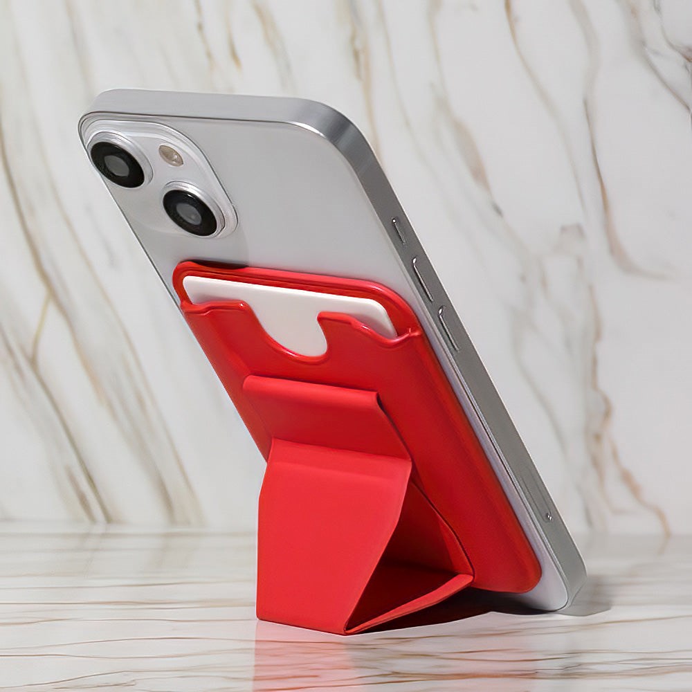 Skinnkortholder med. Ståfunksjon - Rød