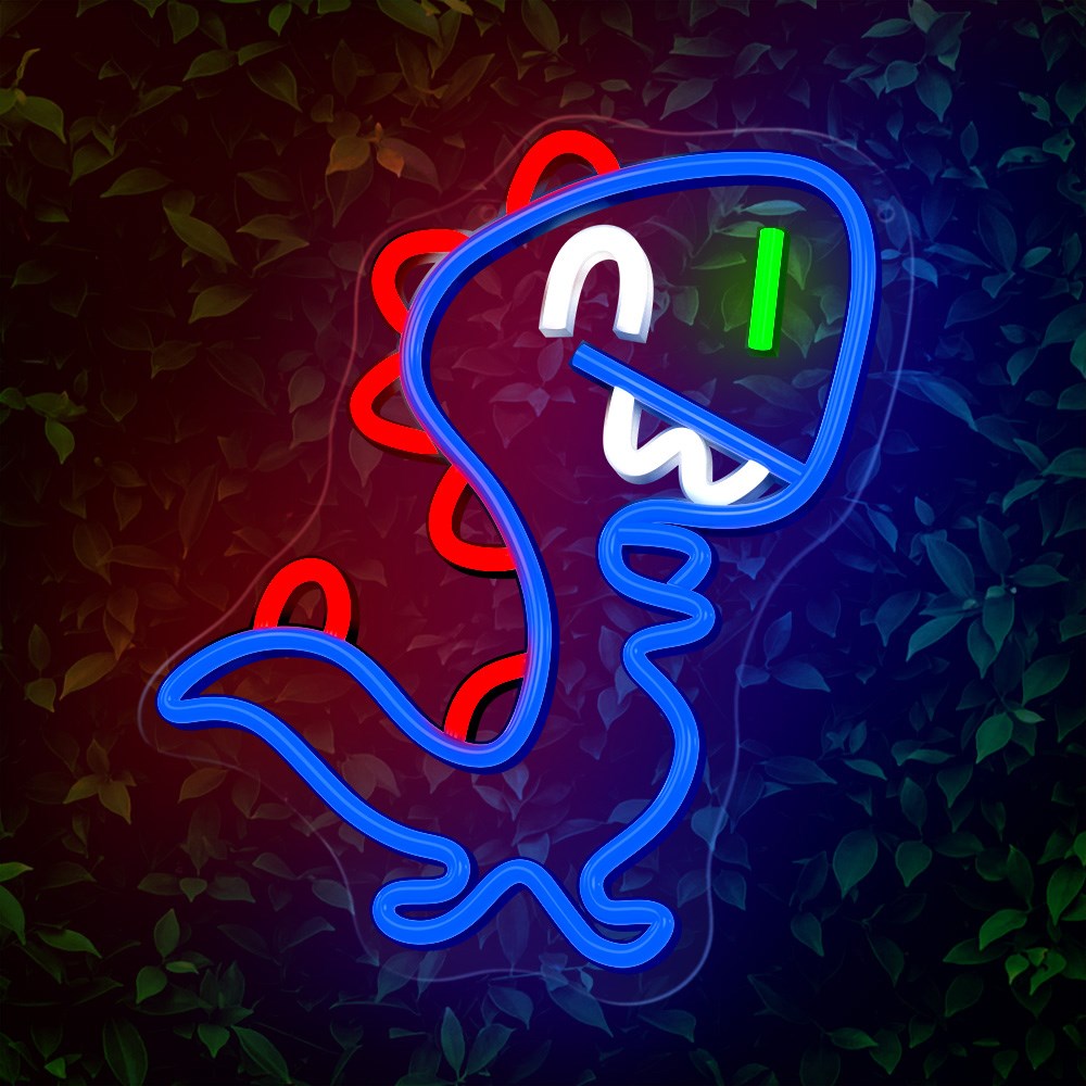 Forever Light Neon Sign LED Jurassic Edition - Flerfarget lys m. Baby Dino