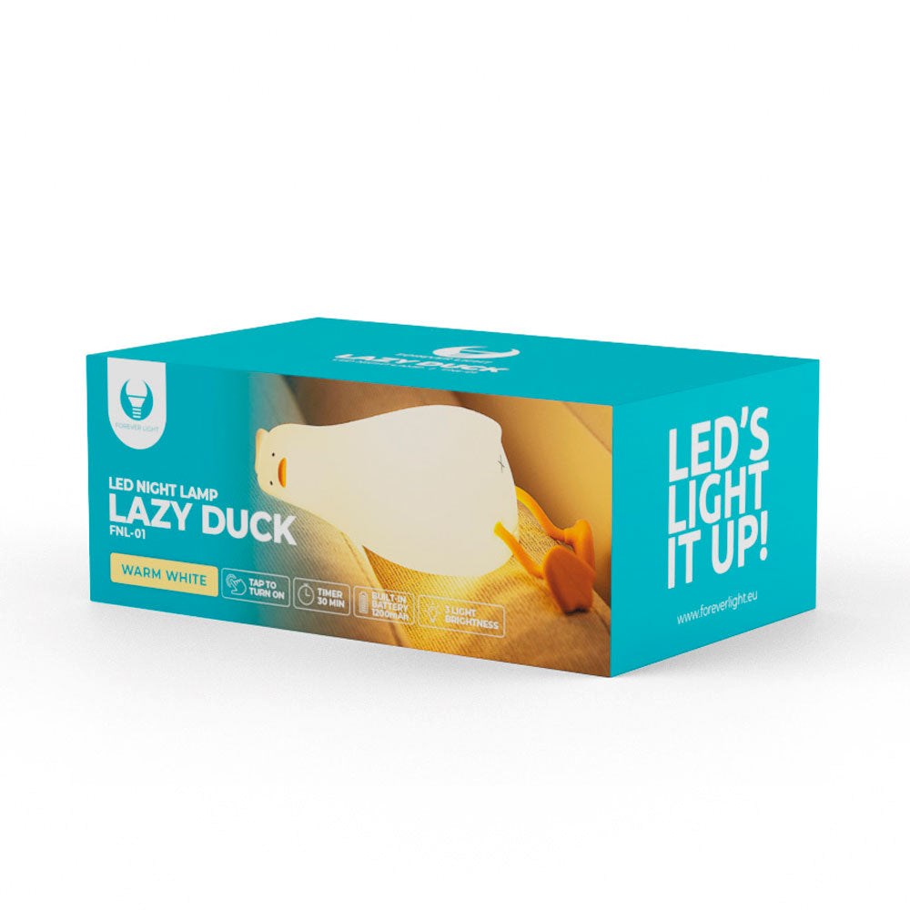 Forever Light Silikon Nattlys LED - Lazy Duck