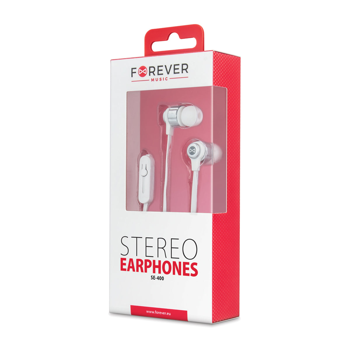 Forever Høretelefoner - Ledning - 3.5mm mini-jack - Hvid