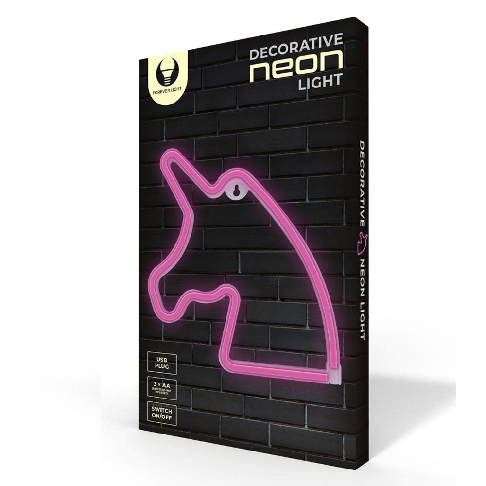 Forever Light Neon Sign LED - Rosa Lys m. Enhjørning