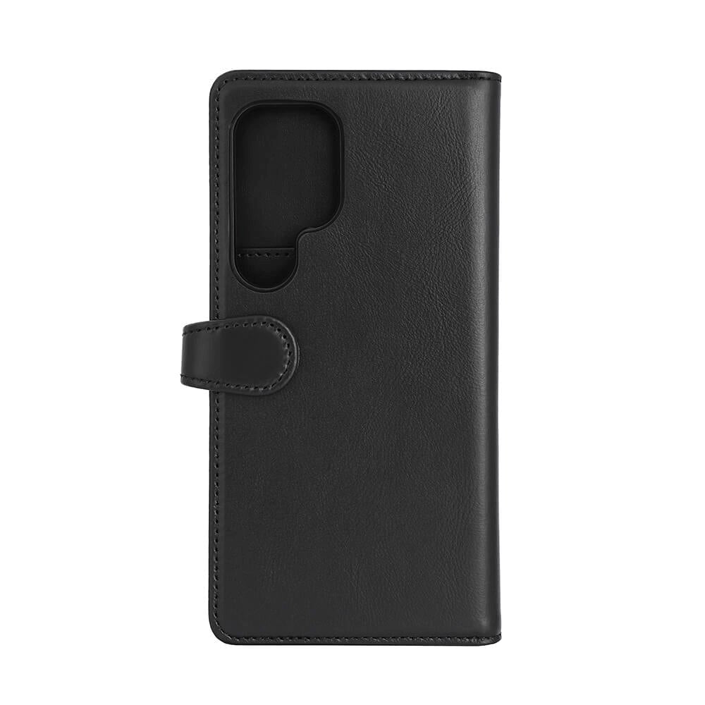 Samsung Galaxy S24 Ultra Buffalo 2-in-1 Wallet Ægte Læder Magnet Flip Cover m. Pung - Sort