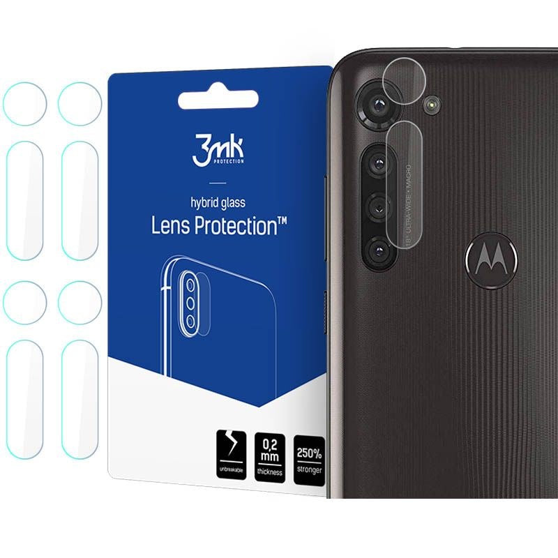 Motorola Moto G8 Power 4 x Kameralinsebeskyttelse Hybridglass - Gjennomsiktig