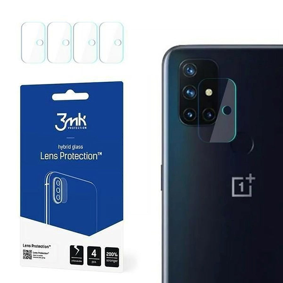 OnePlus Nord N10 5G 3mk beskyttelsesglass for kameralinse x 4 - gjennomsiktig