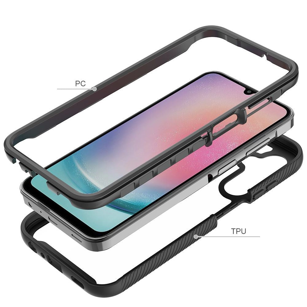 Samsung Galaxy A25 (5G) Tech-Protect DEFENSE360 deksel m. Skjermbeskytter - Gjennomsiktig / Svart