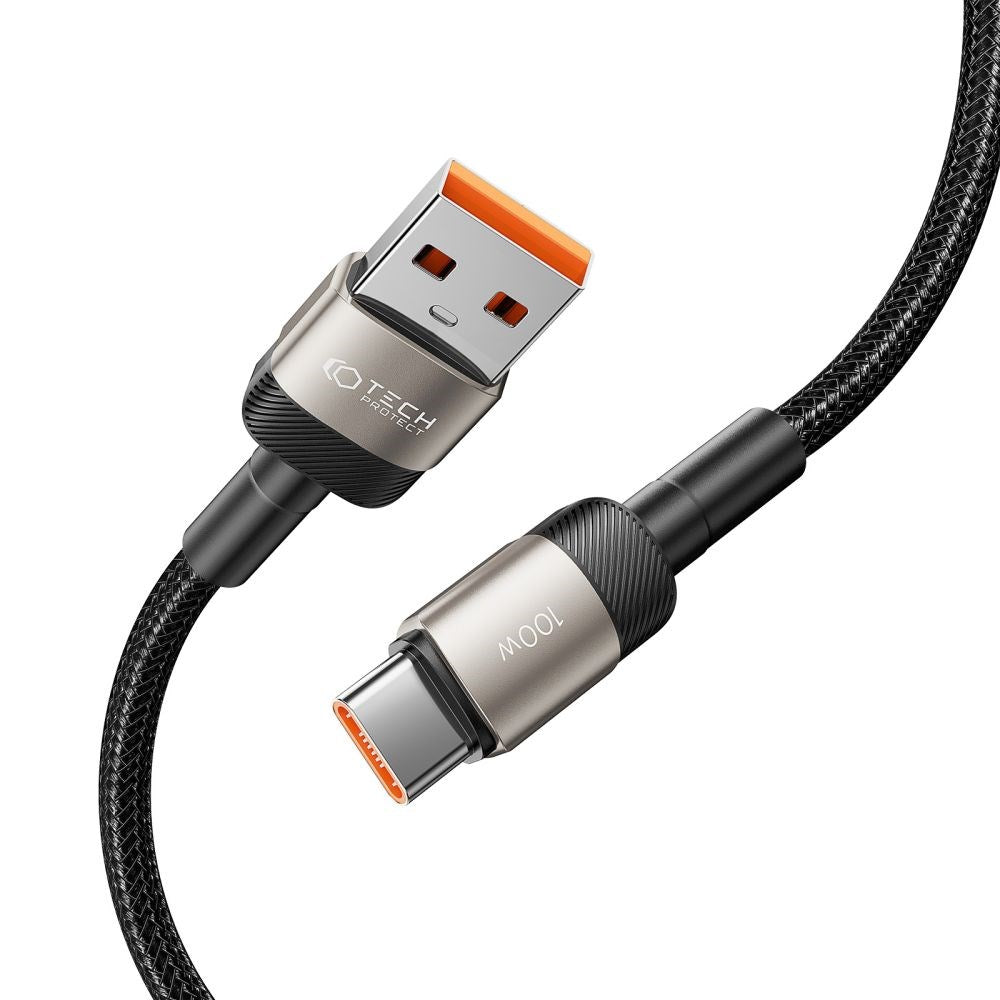Tech-Protect Ultraboost Evo USB-A til USB-C Kabel 1000W/5A 1m - Titanium