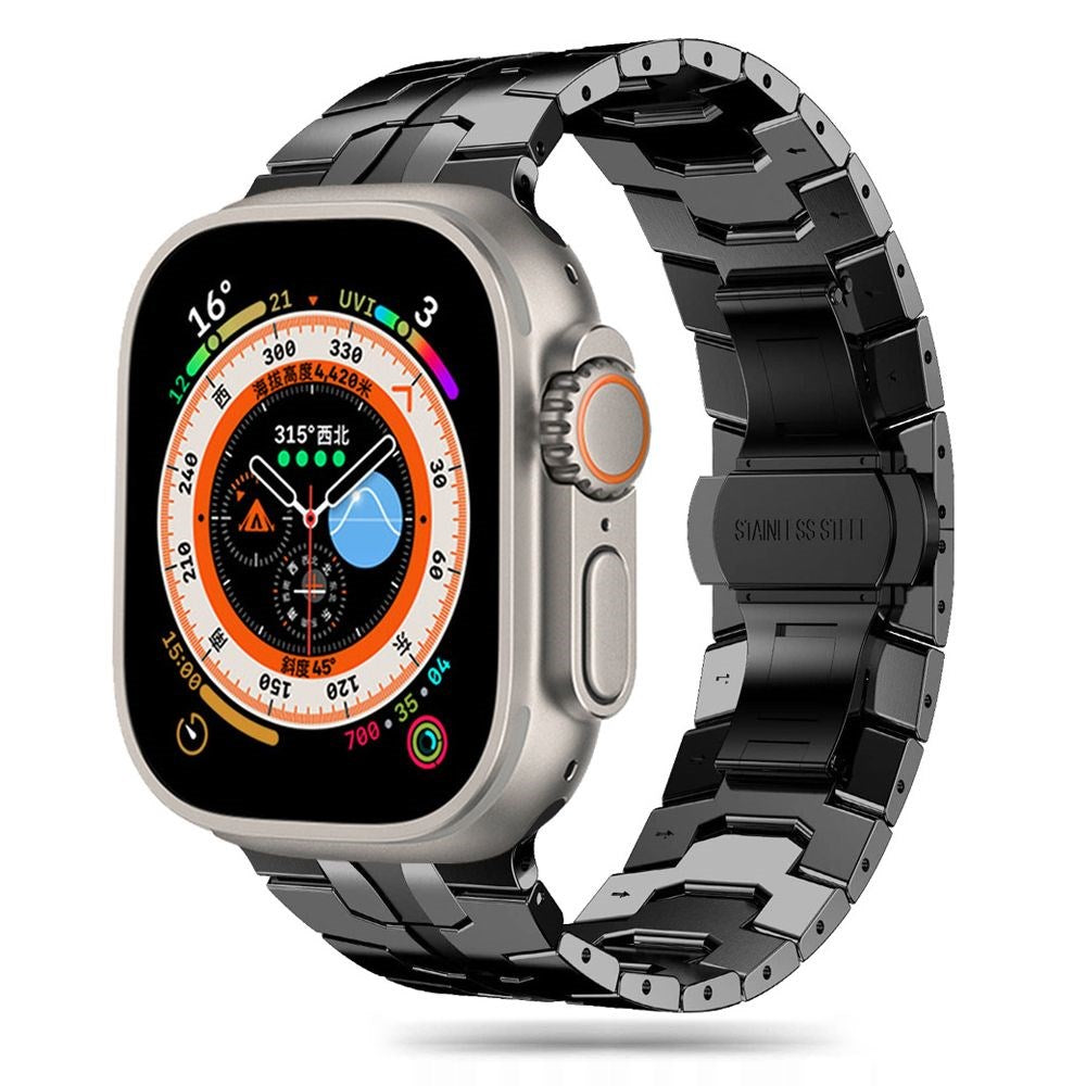 Apple Watch (42/44/SE/45/46/49 mm) Tech-Protect klokkerem i rustfritt stål - svart