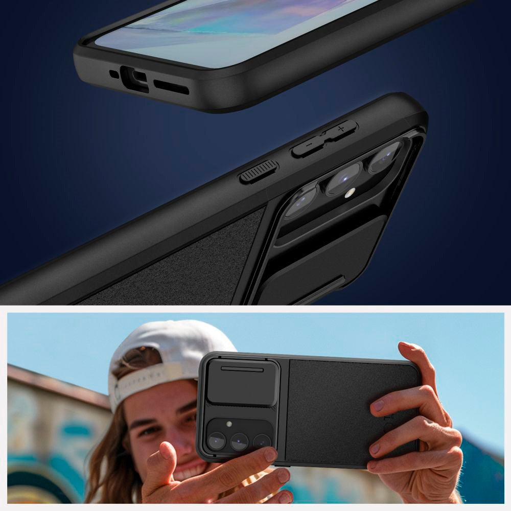 Samsung Galaxy A55 (5G) Tech-Protect Velar Cam+ plastdeksel - svart