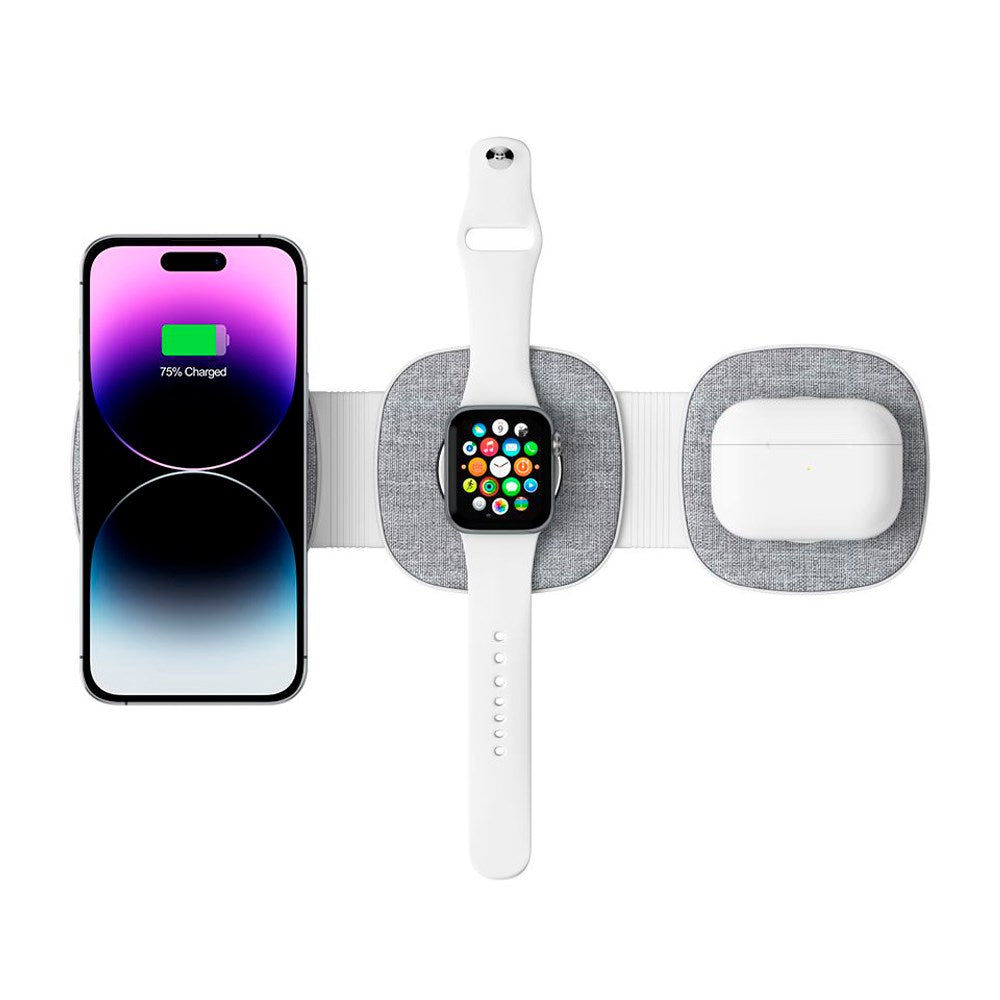 Tech-Protect A32 15W 3-i-1 trådløs lader - MagSafe-kompatibel - Grå