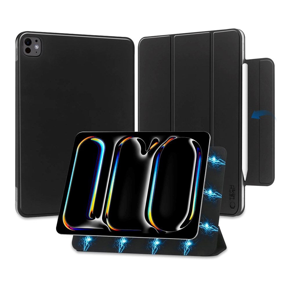 iPad Pro 13" (2024) Tech-Protect Smartcase Magnetic Cover Tri-fold - Svart