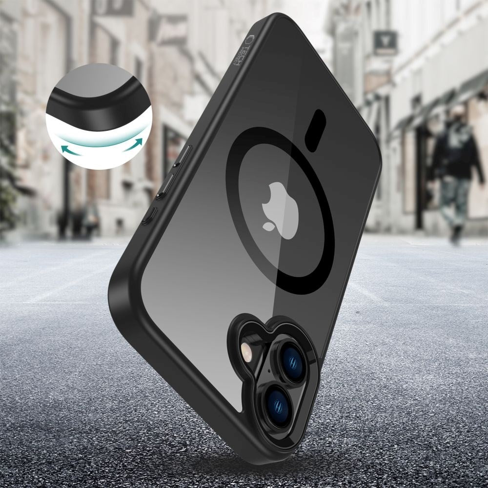 iPhone 16 Plus Tech-Protect Magmat Bakdeksel - MagSafe-kompatibelt - Mattsvart
