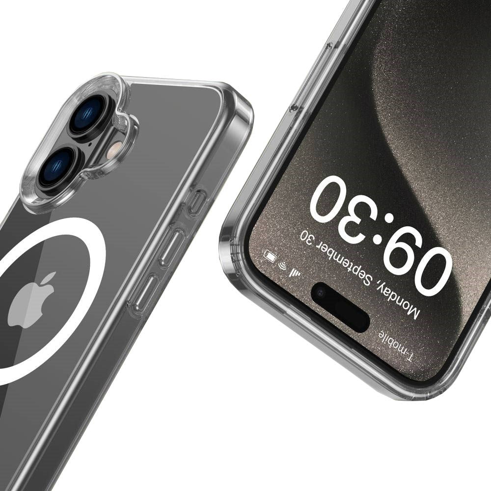 iPhone 16 Tech-Protect Flexair Hybrid Bakdeksel - MagSafe-kompatibelt - Gjennomsiktig