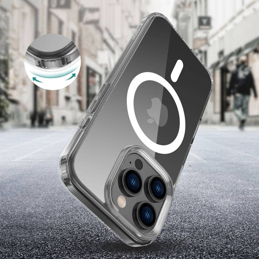 iPhone 16 Pro Tech-Protect Flexair Hybrid Bakdeksel - MagSafe-kompatibel - Gjennomsiktig