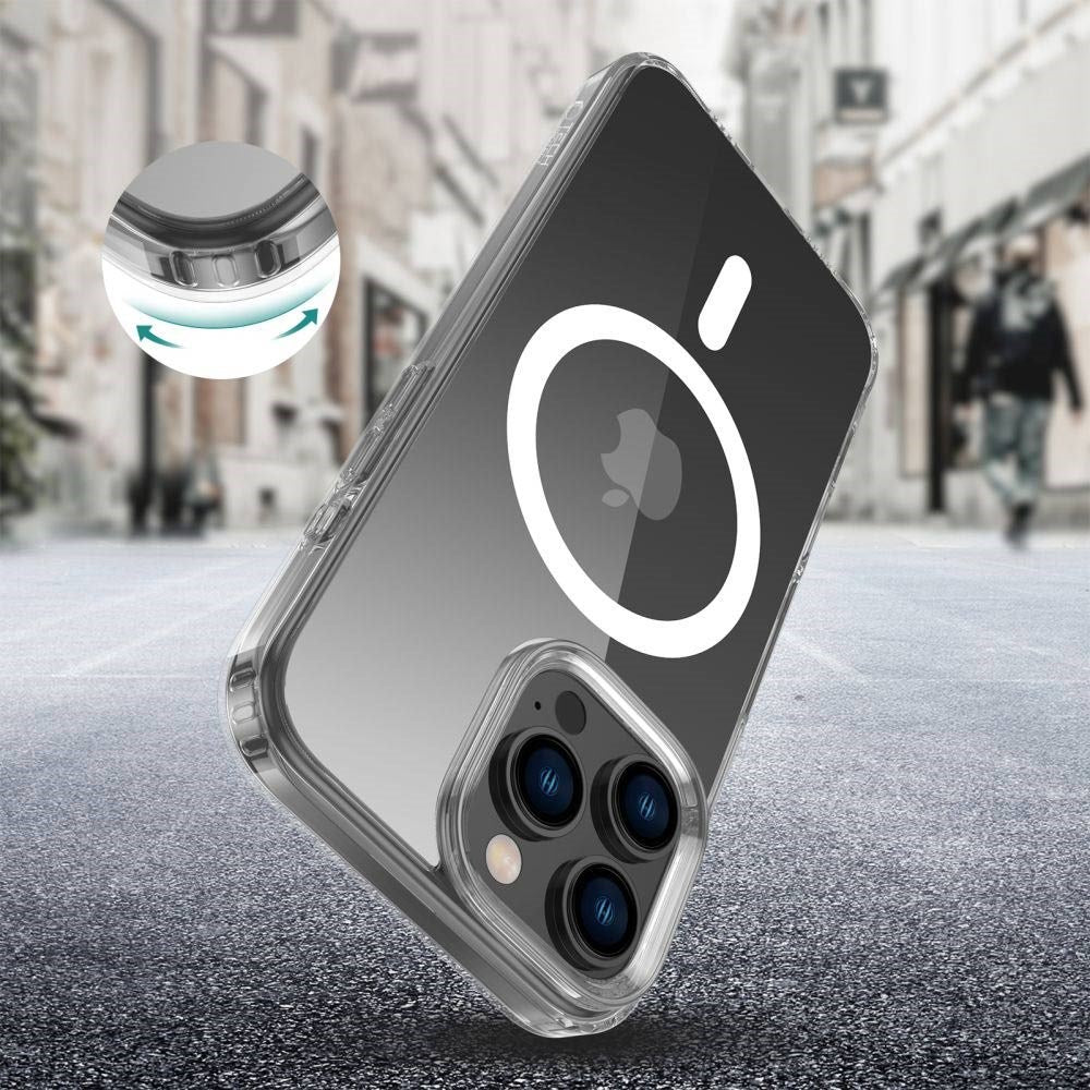 iPhone 16 Pro Max Tech-Protect Flexair Hybrid Bakdeksel - MagSafe-kompatibel - Gjennomsiktig