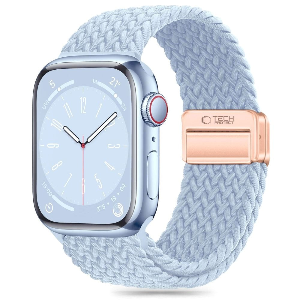 Apple Watch (38/40/SE/41/42 mm) Tech-Protect NylonMag-rem - lyseblå
