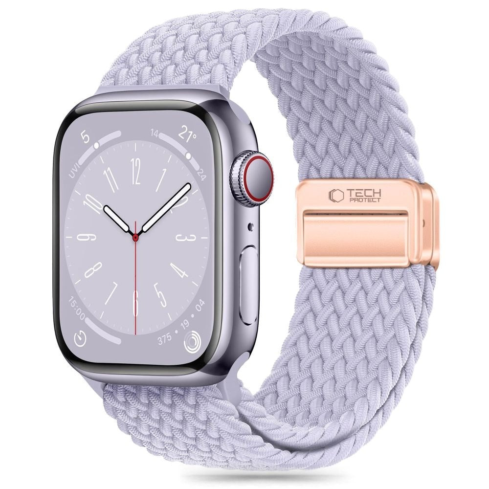 Apple Watch (38/40/SE/41/42 mm) Tech-Protect NylonMag-rem - lilla