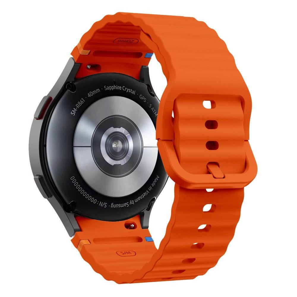 Samsung Galaxy Watch 4 / 5 / 6 / 7 / FE Tech-Protect silikon sportsrem - oransje