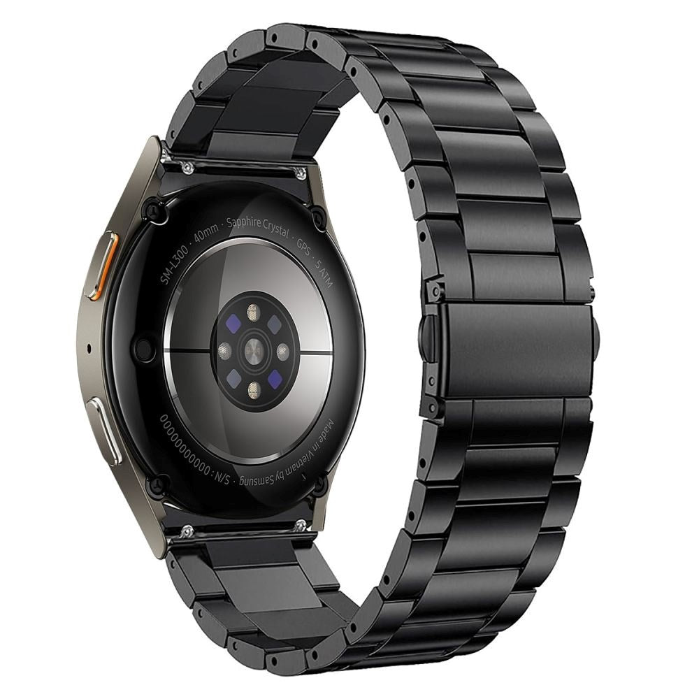 Samsung Galaxy Watch 4 / 5 / 6 / 7 / FE Tech-Protect rustfri stropp - svart