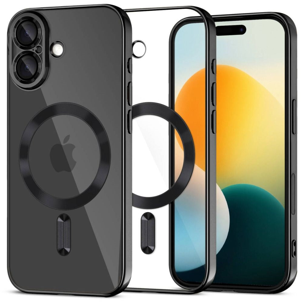 Tech-Protect iPhone 17 MagFlex Cover - MagSafe Kompatibel - Sort / Gennemsigtig