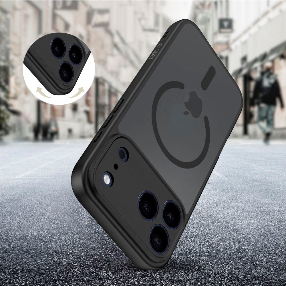 Tech-Protect iPhone 17 Pro Max BasicMag Hybrid Bagside Cover - MagSafe Kompatibel - Mat Sort