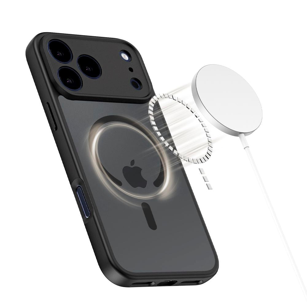 Tech-Protect iPhone 17 Pro Max BasicMag Hybrid Bagside Cover - MagSafe Kompatibel - Mat Sort