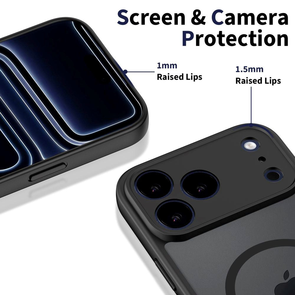 Tech-Protect iPhone 17 Pro Max BasicMag Hybrid Bagside Cover - MagSafe Kompatibel - Mat Sort