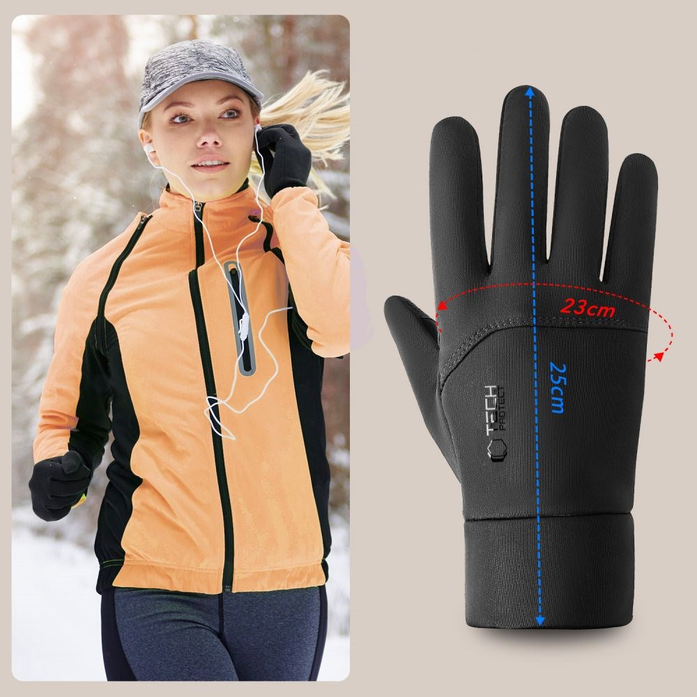 Tech-Protect Touch Screen Handsker - (25 x 23 cm) - Sort